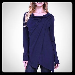 FIG Clothing Asymmetrical Tunic, Navy Blue